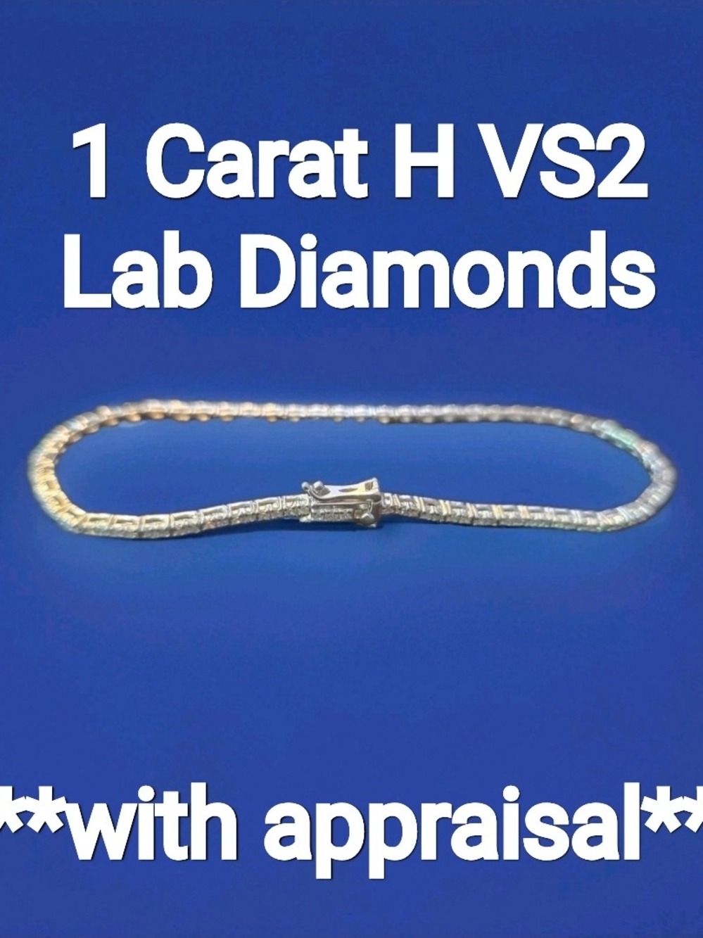 1 Carat Lab Diamond Tennis Bracelet - 925 Sterling Silver